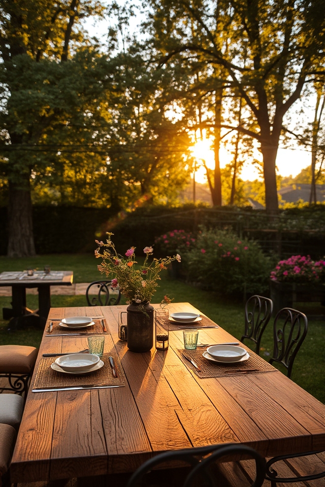 charming rustic outdoor dining