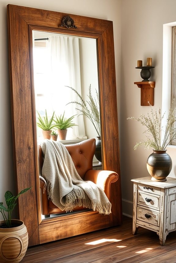 charming rustic vintage mirrors