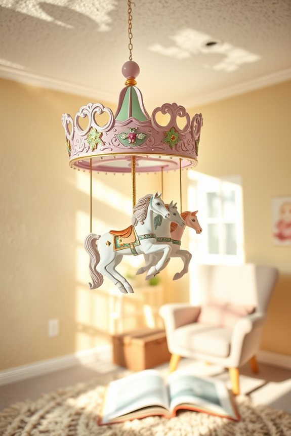 charming vintage carousel mobile