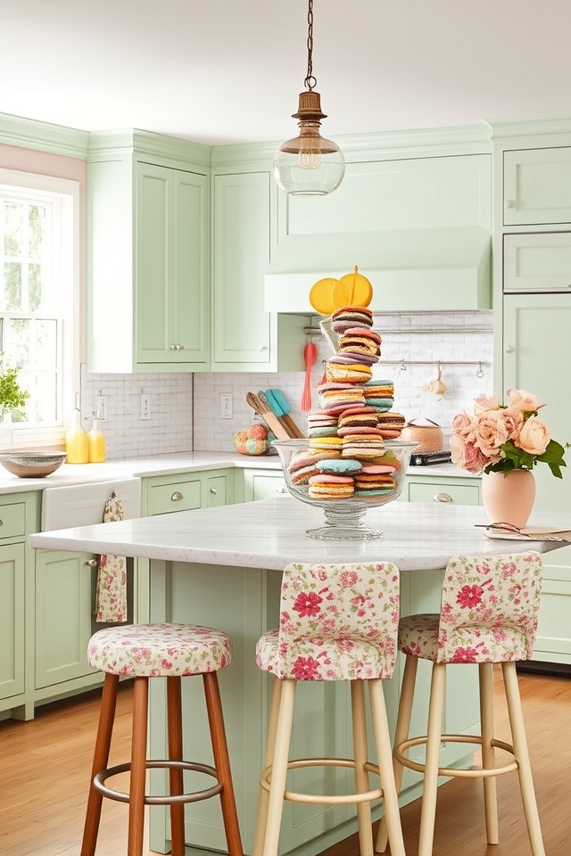 cheerful pastel kitchen colors