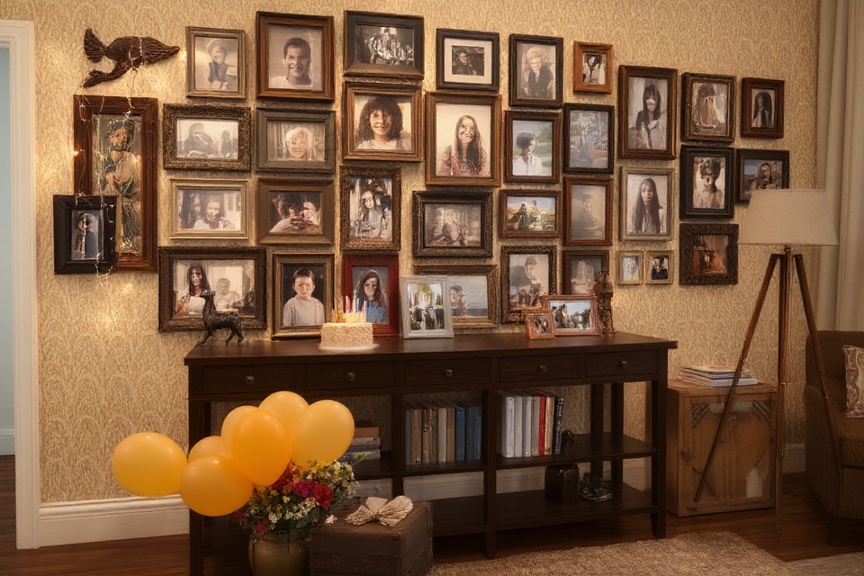 cherished birthday memory wall