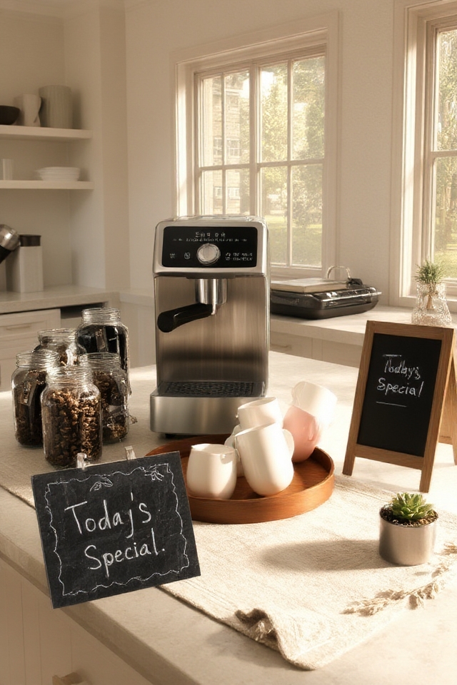 chic coffee station setup