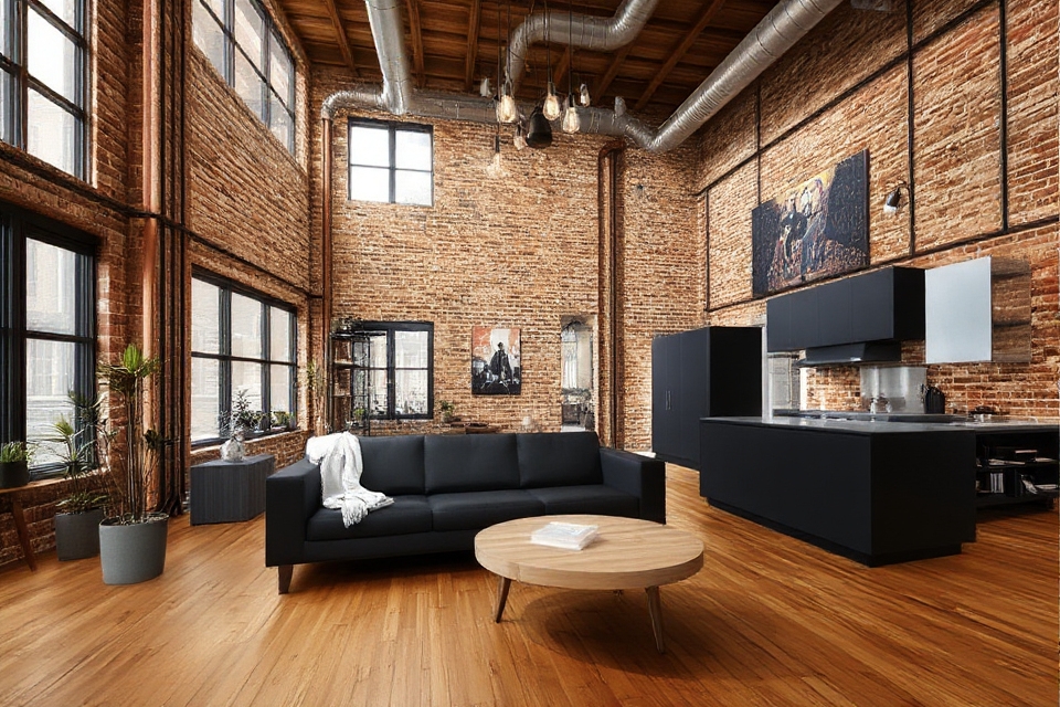 chic industrial loft design