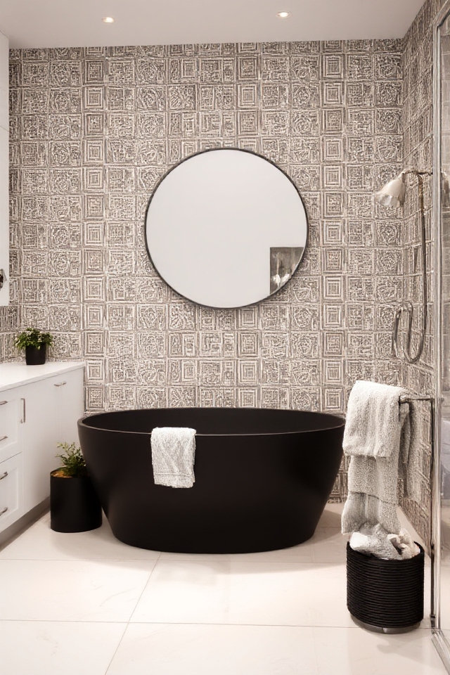 chic monochrome bathroom design