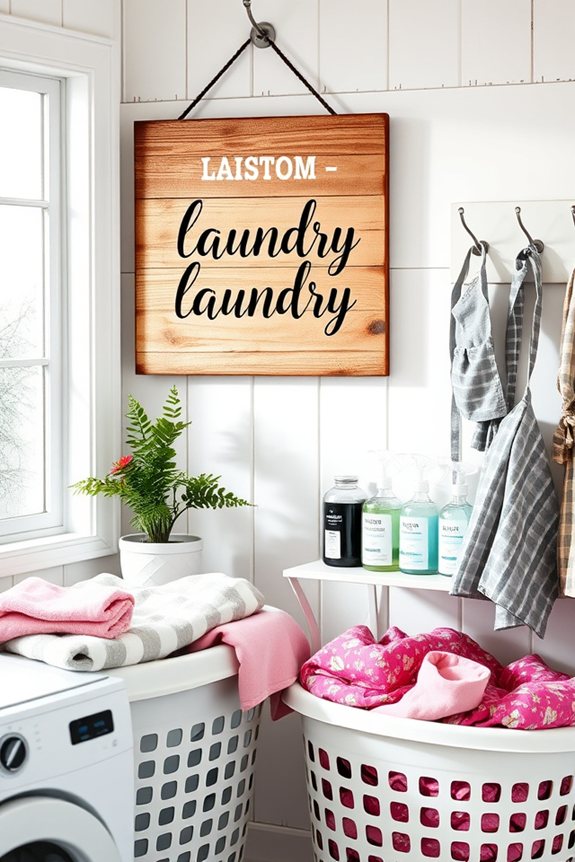 chic sign elevates laundry
