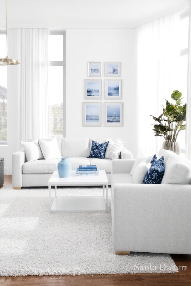 classic blue and white