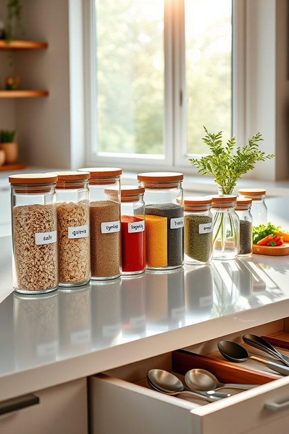 clear containers for organization