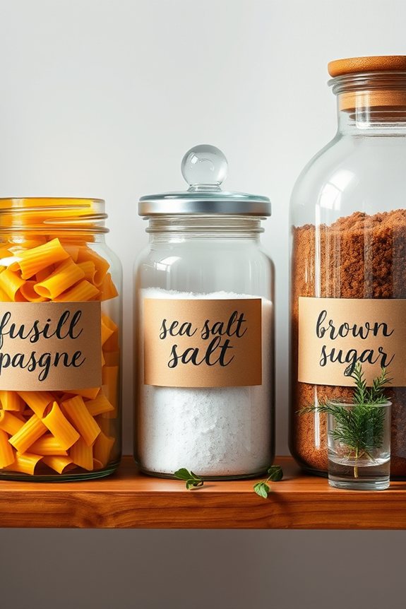 clear jars for organization