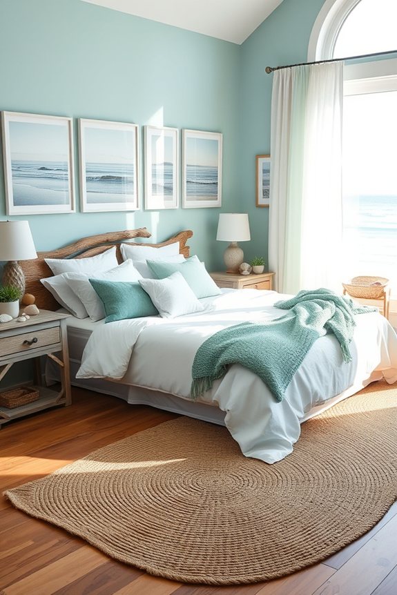 coastal beach inspired bedroom decor