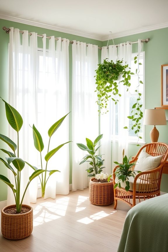 coastal bedroom indoor plants