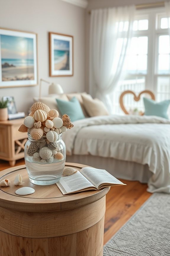 coastal decor using seashells