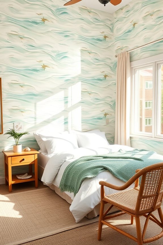 coastal retreat with wallpaper