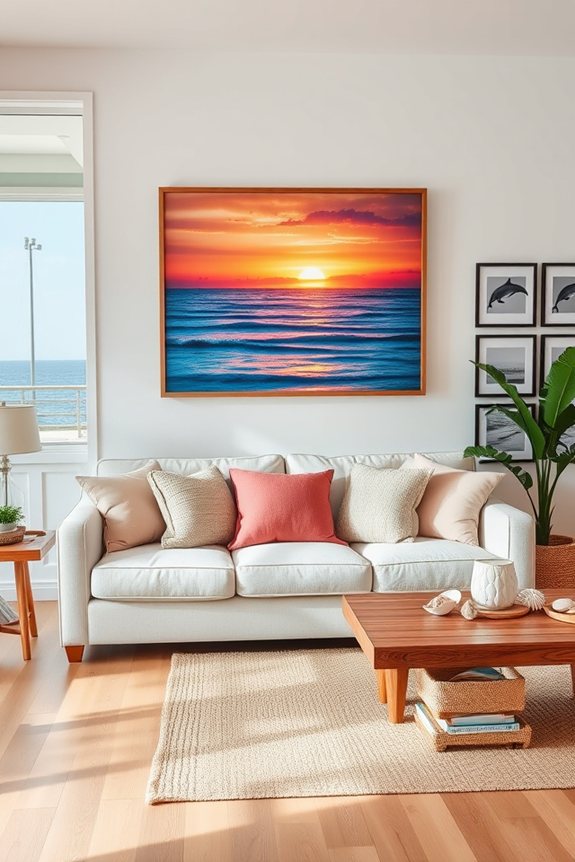 coastal themed art for decor