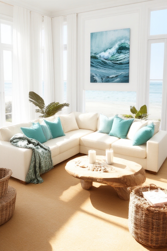 coastal whites and teals