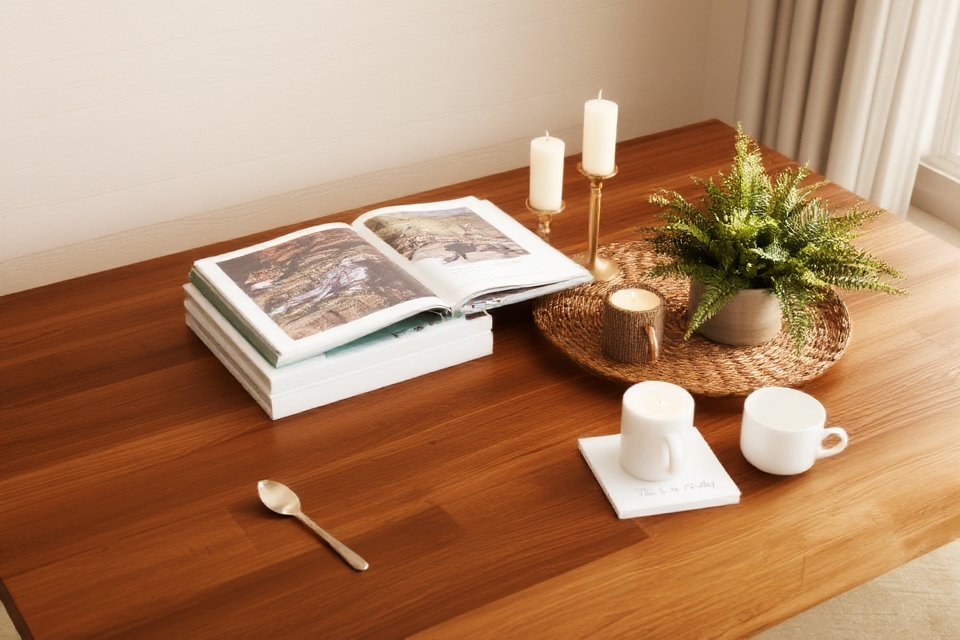 cohesive stylish coffee table display