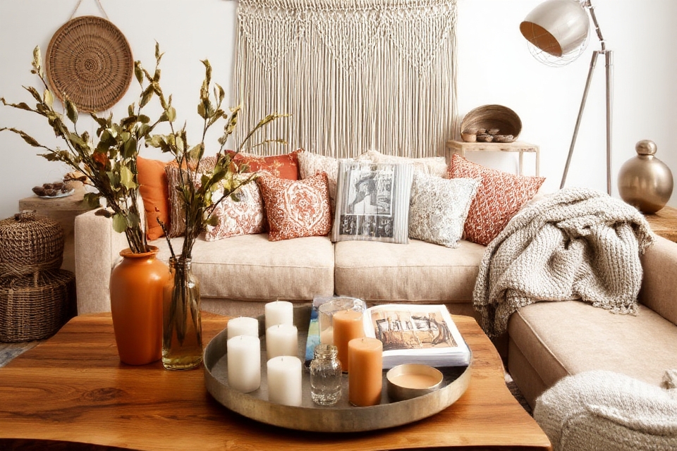 cohesive textured eclectic decor