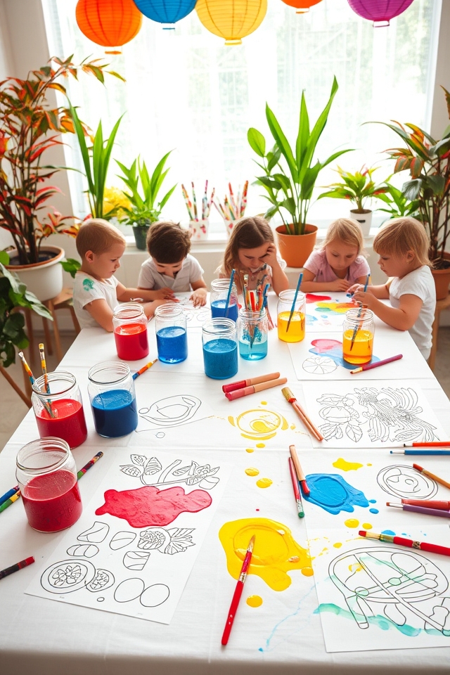color mixing creativity station