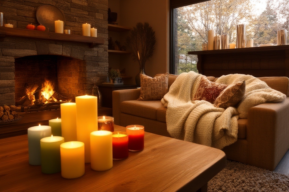 colorful candles enhance ambiance