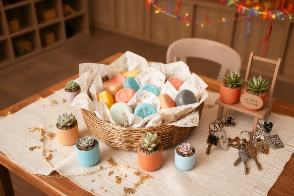 colorful keepsakes as decor