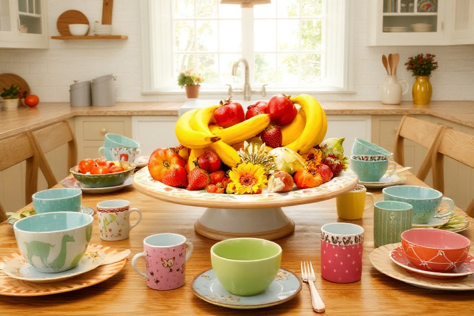 colorful playful dishware designs