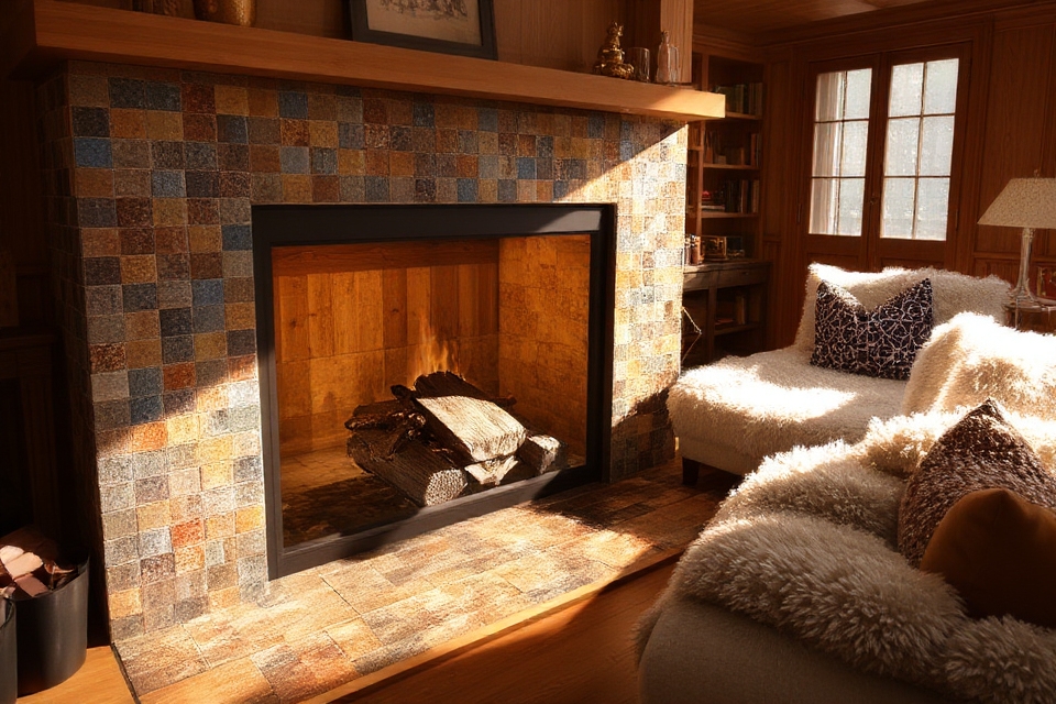 colorful tiles for fireplaces