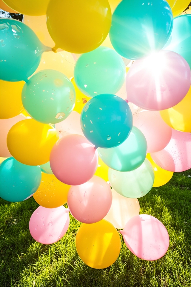 colorful water balloon art