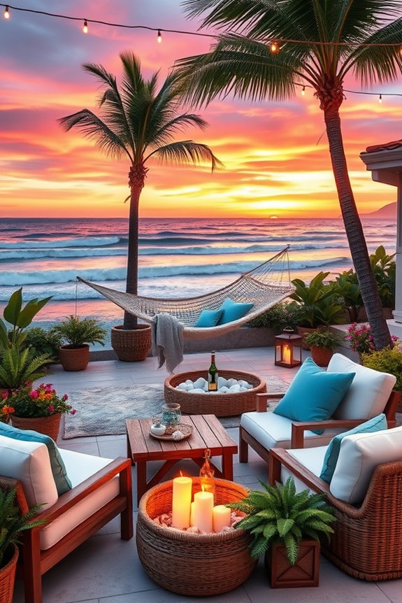comfortable beachside outdoor oasis