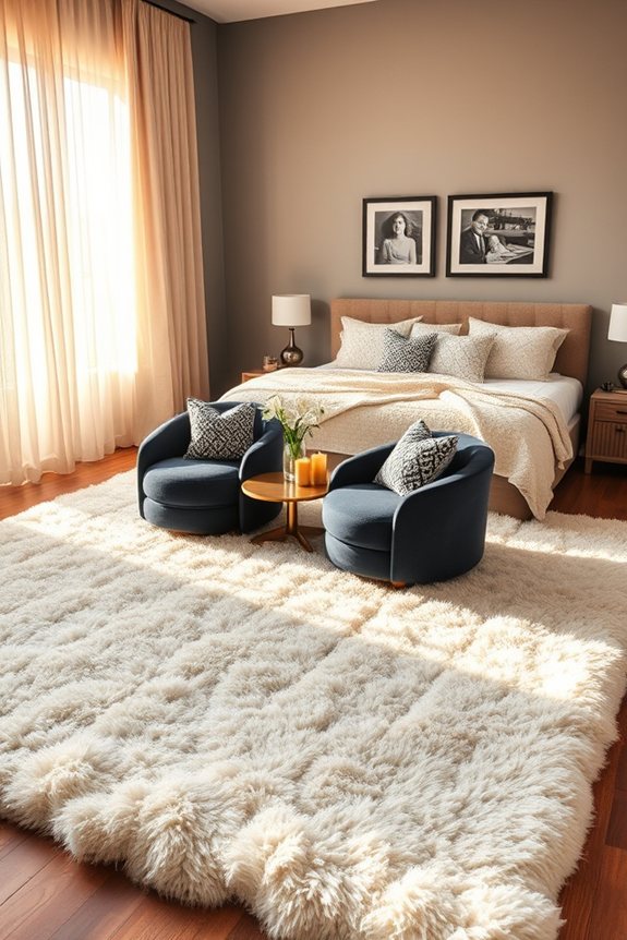 comfortable plush rugs enhance