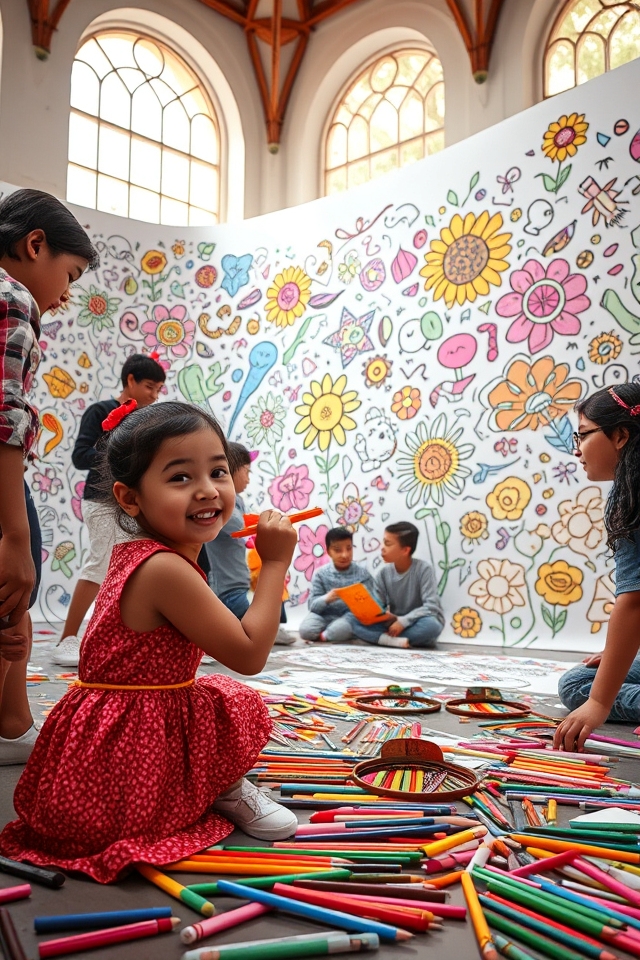 community coloring activity experience