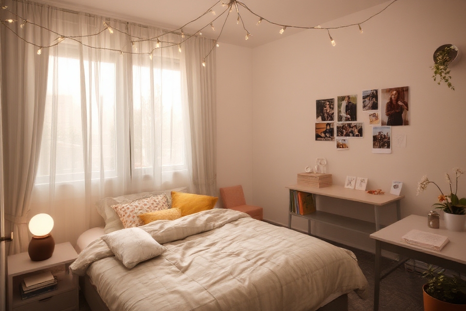 cozy ambiance with fairy lights