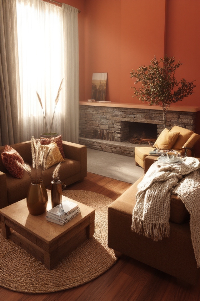 cozy atmosphere with earth tones