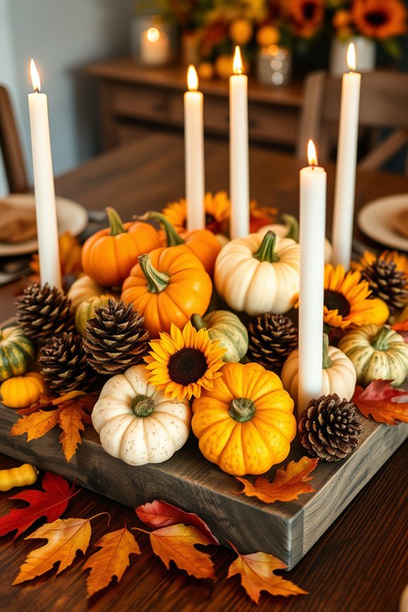 cozy autumn centerpiece design