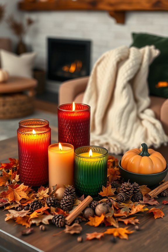 cozy autumn scented candles