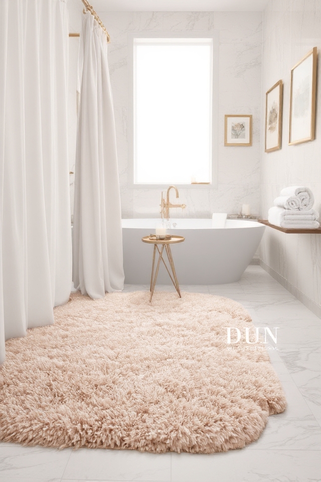 cozy bathroom rug addition