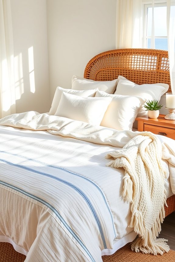 cozy beach house bedding