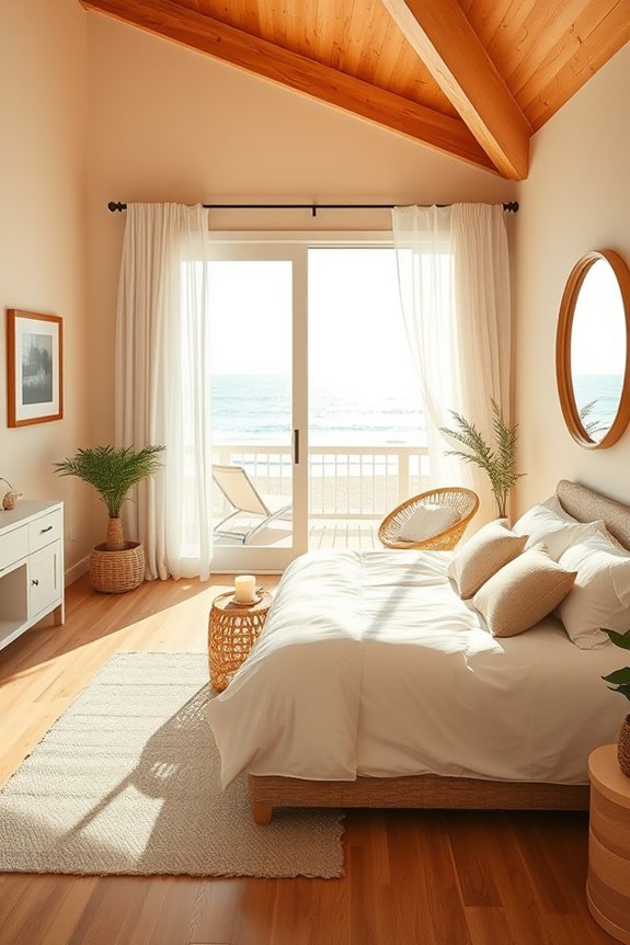 cozy beach house bedroom atmosphere