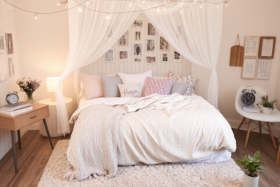 cozy bedding and decor