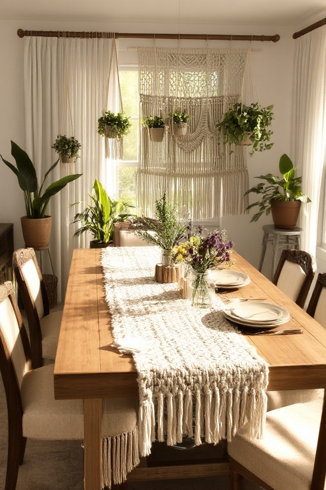 cozy boho macram accents
