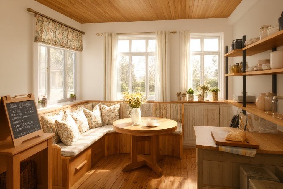 cozy breakfast nook design