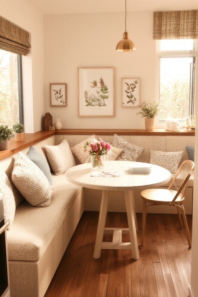cozy breakfast nook design