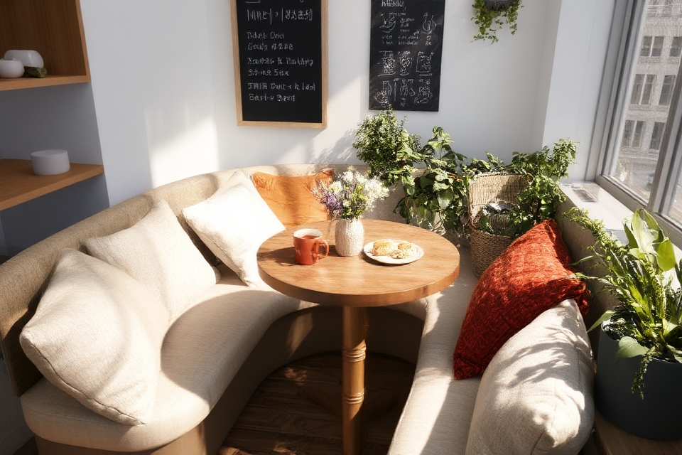 cozy breakfast nook design