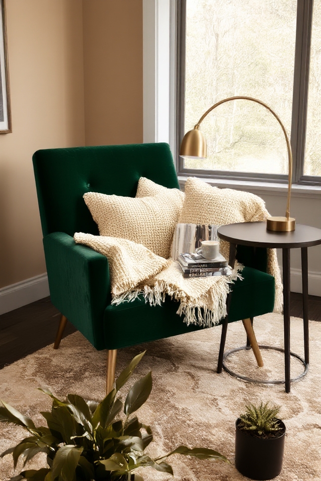 cozy chair soft lighting