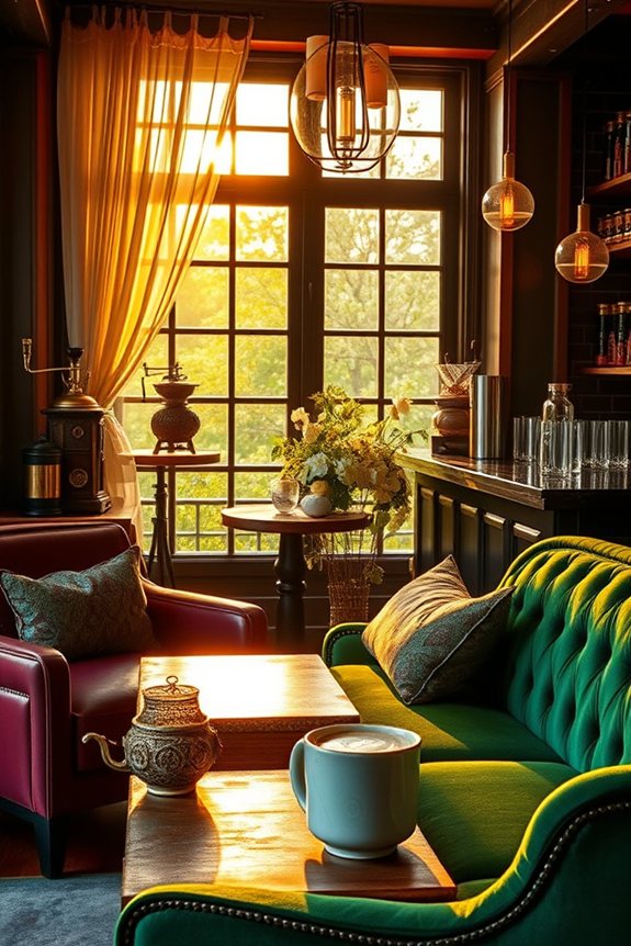 cozy chic coffee atmosphere