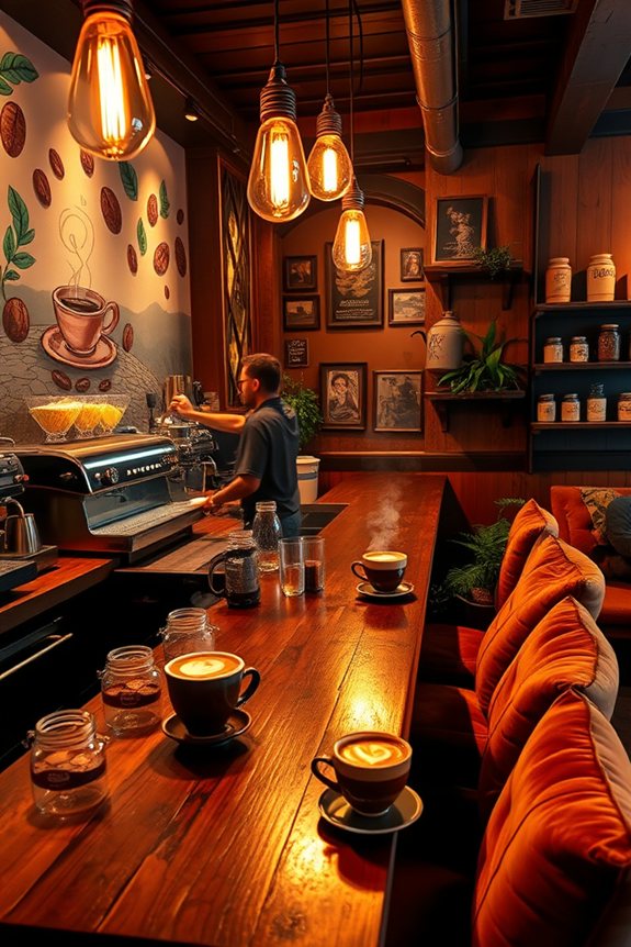 cozy coffee cocktail lounge