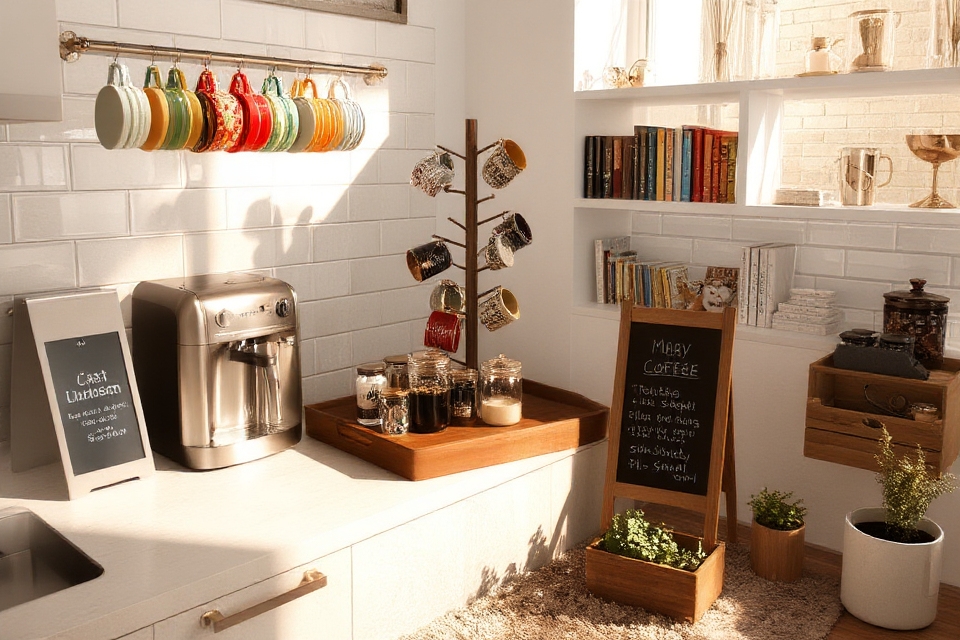 cozy coffee station setup
