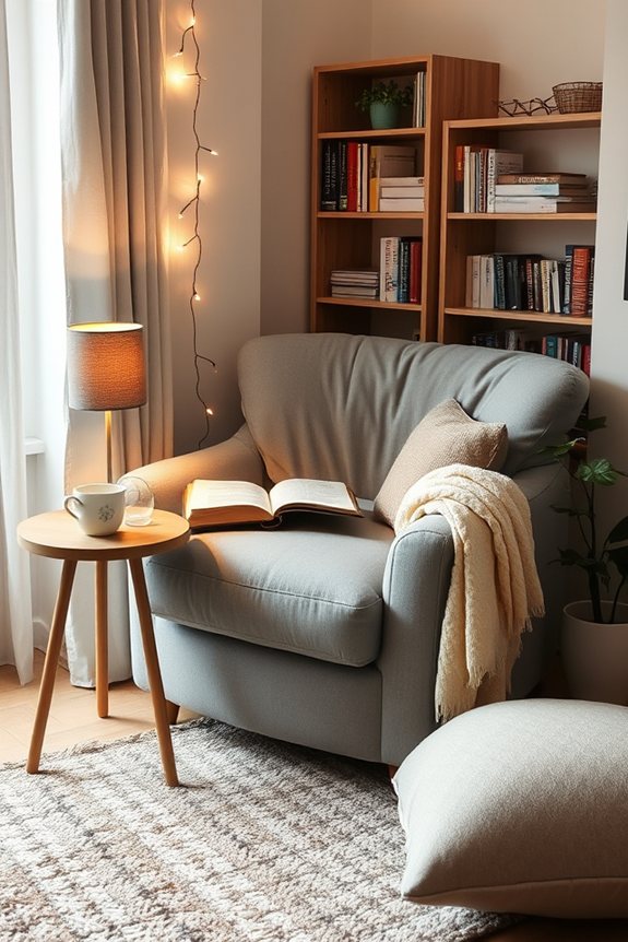cozy comfortable reading nook