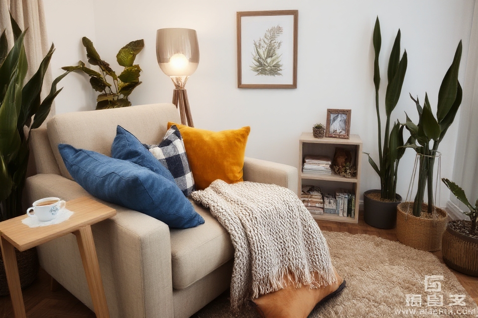 cozy corner with pillows