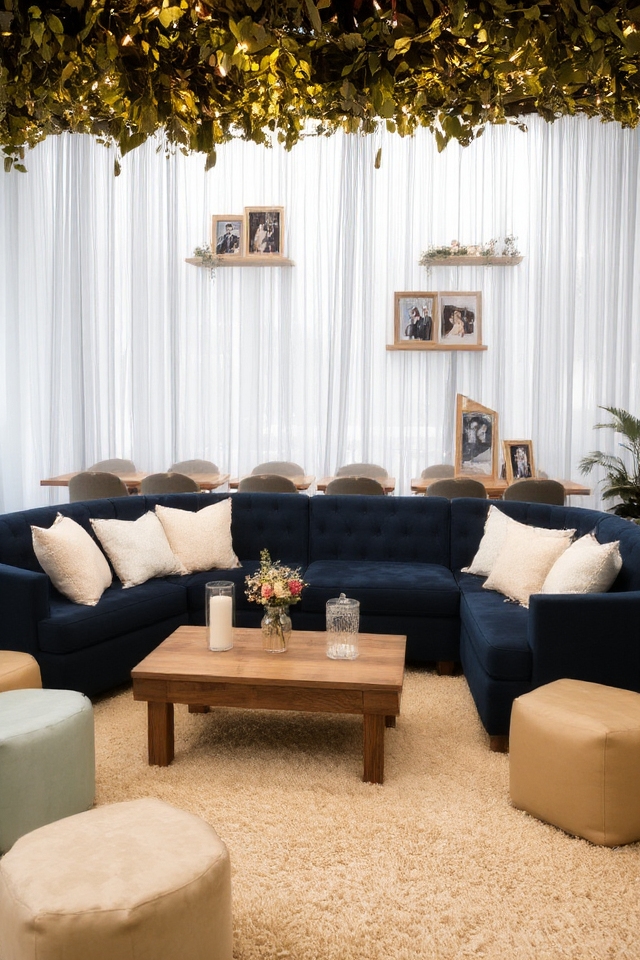 cozy decorated lounge spaces