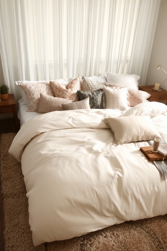 cozy decorative cushion arrangements