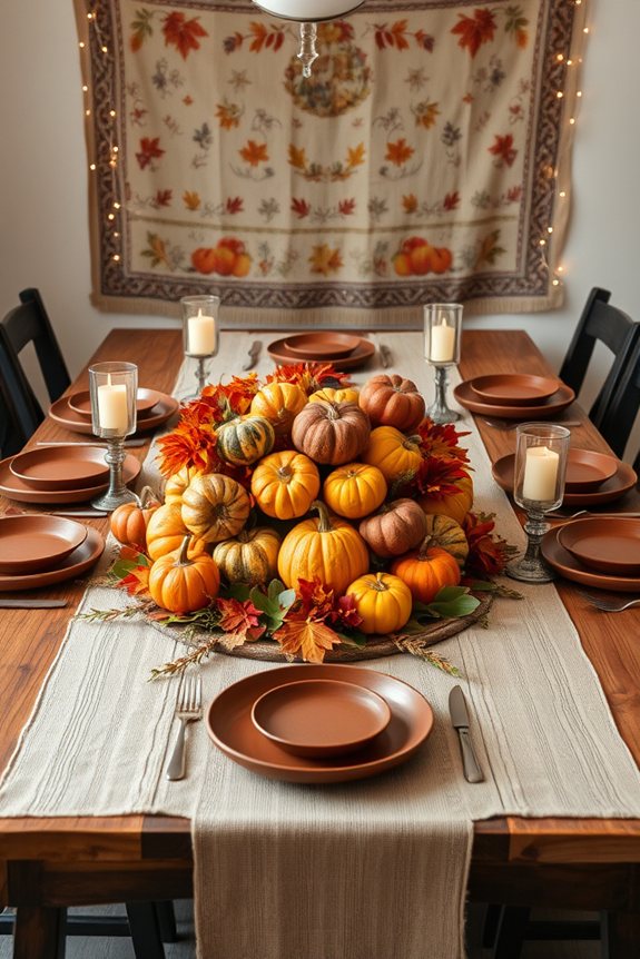 cozy fall table setting